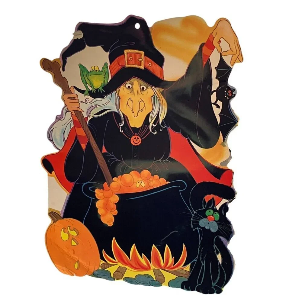 VTG Beistle and Amscan Halloween Die Cut & Honeycomb Lot of 4 Double Sided